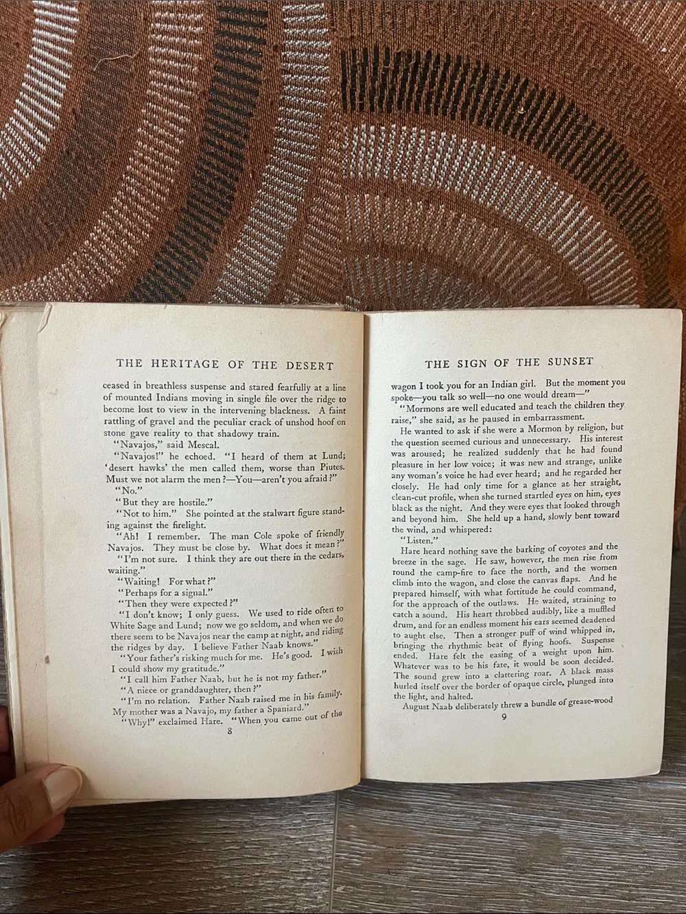 Zane Grey vintage cloth